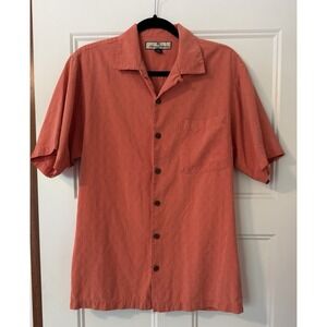 Tommy Bahama 100% Silk Button Down Shirt Men's Small Short Sleeve